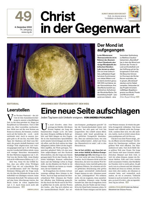 CHRIST IN DER GEGENWART 74. Jahrgang (2022) Nr. 49/2022