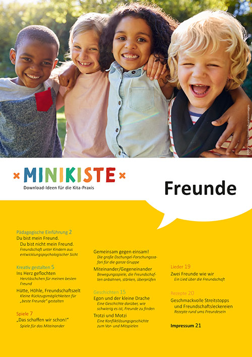 Titelseite Entdekungskiste Projektidee: Freunde