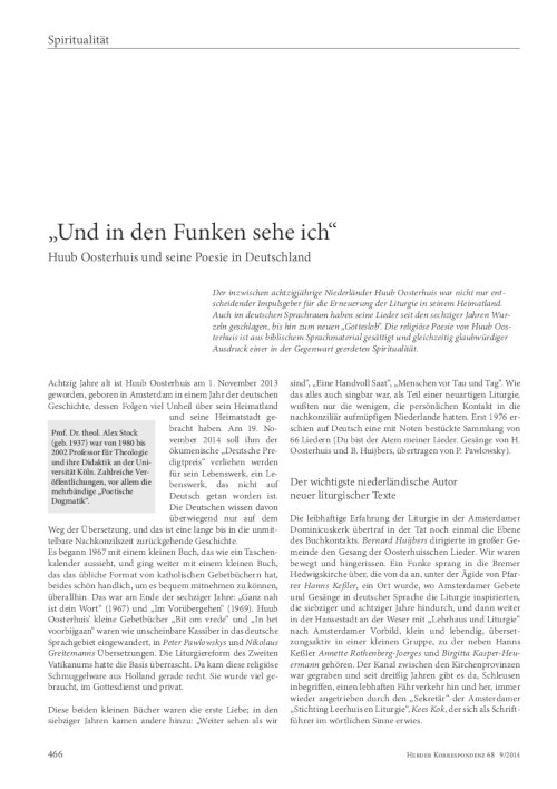 Titelseite Herder Korrespondenz Dossier: Wir haben ein neues Gotteslob!