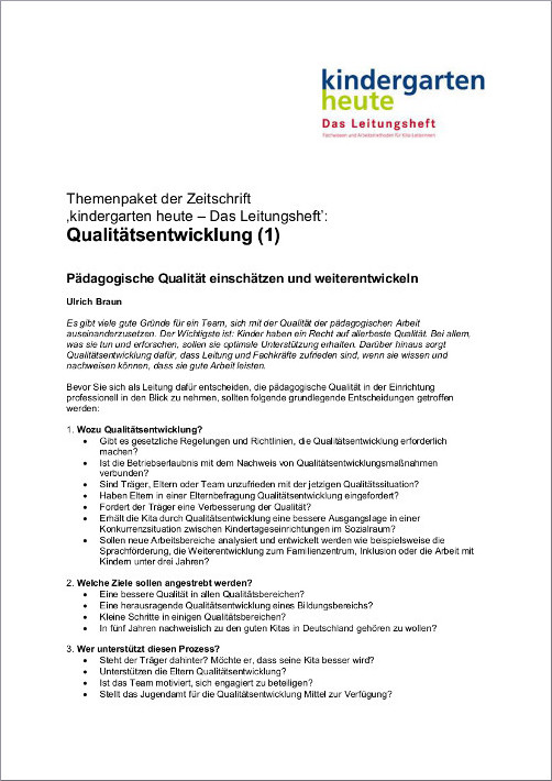 Qualitätsentwicklung (1)